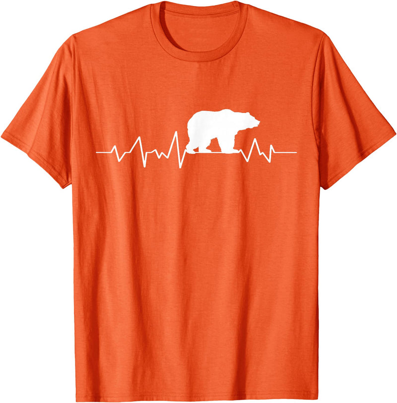 bear heartbeat t shirt Bear Heartbeat T-Shirt T-Shirt - Orange