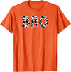 Cow Pattern Print Family Matching Birthday Apparel Cow Bro Birthday Family Matching Girl Boy Farm Birthday T-Shirt - Orange