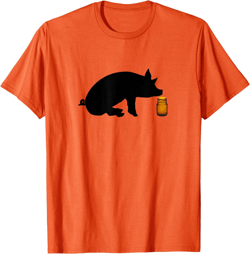 Bear Daddy Little Brown Bottle Popper Pig Head Cleaner Gay Mens T-Shirt T-Shirt - Orange