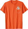 Pocket Hamster Shirt, Funny Hamster in Pocket Gift Tshirt T-Shirt - Orange