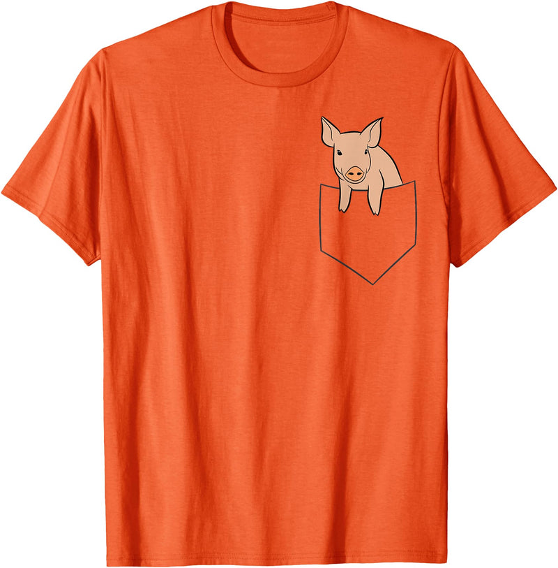 Funny Pig Farmer Gifts Pig in the Bag Funny Bags Pig T-Shirt - Orange