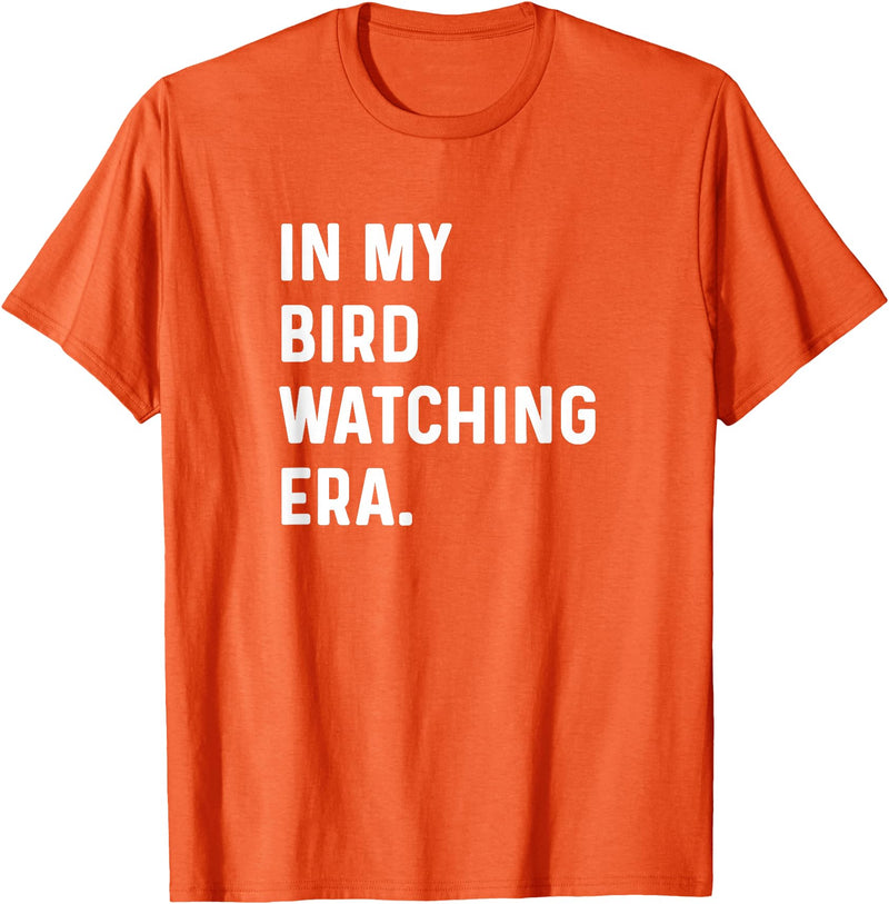 Bird Watching for Men Women Boys Girls by Jess in My Bird Watching Era - Birds Telescope Photography T-Shirt - Orange