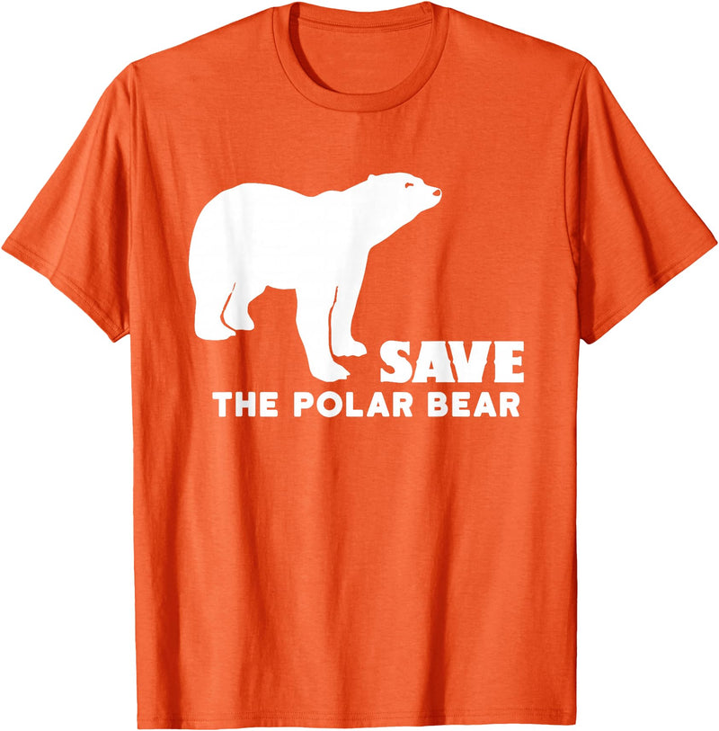 Polar Bear T Shirts Save The Polar Bear T Shirt T-Shirt - Orange