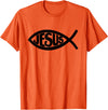 True Believing Christian Tees Jesus Fish T-Shirt - Orange