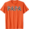 Cow Pattern Print Family Matching Birthday Apparel Cow Papa Birthday Family Matching Girl Boy Farm Birthday T-Shirt - Orange