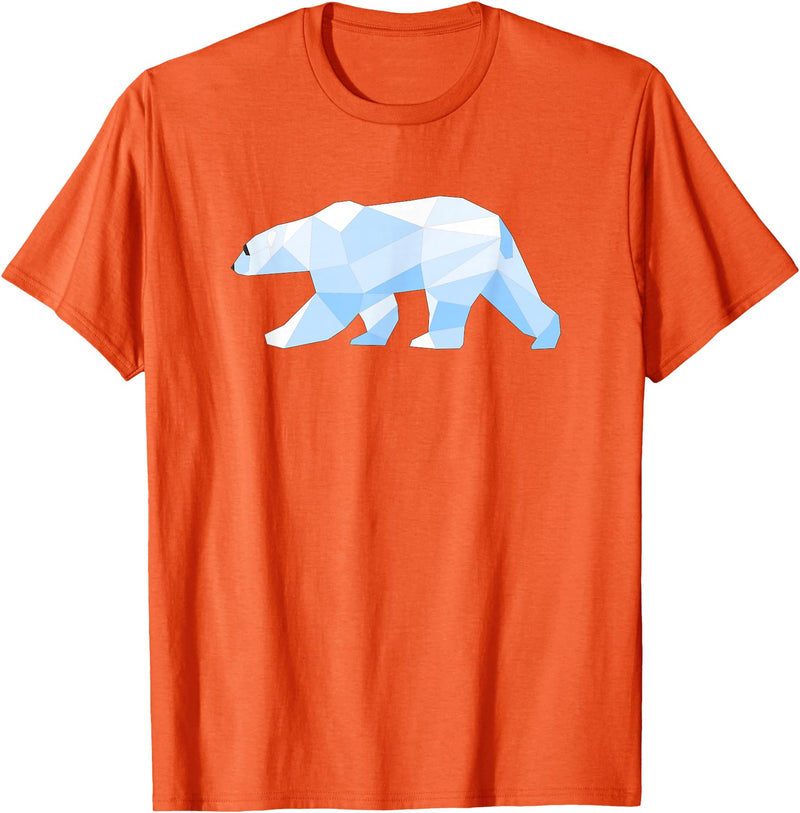 MKaur Cool Polar Bear Pattern Gift for Zoo Animal Lovers T-Shirt - Orange