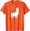 Unique Animal Lover Apparel Decor & Gifts Outlet Sloth Riding Llama Funny Graphic for Women for Girls T-Shirt - Orange