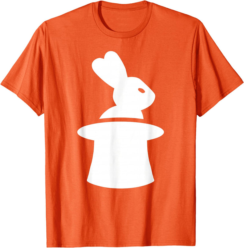 Wizard with Hat and Rabbit T-Shirt in Orange