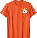 Cute Guinea Pig Tees And Gifts Guinea Pig In A Pocket Cute Pocket Guinea Pig T-Shirt - Orange