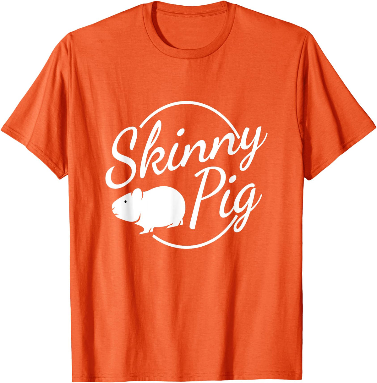 Funny Guinea Pig Rodent Designs & Gifts Skinny Pig I Rodent Animal Rodent Cute Naked Guinea Pig T-Shirt - Orange