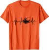 Fishing Pulse Line T-Shirts Fishing Pulse Line Angler Heartbeat T-Shirt - Orange