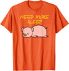 Cute Animal Pyjama Sleep Bed Outfits Funny Sleeping Pig Pajama Design for Bedtime T-Shirt - Orange