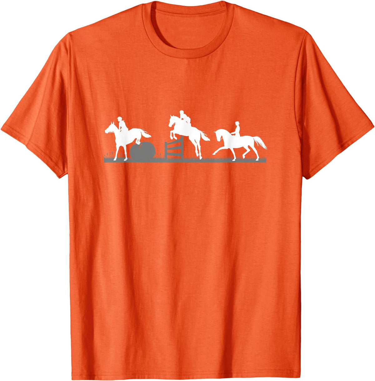 Horse Jumping and Eventing Horses Tee's Event Horses T-Shirt Horse Jumping and Dressage T-Shirt - Orange