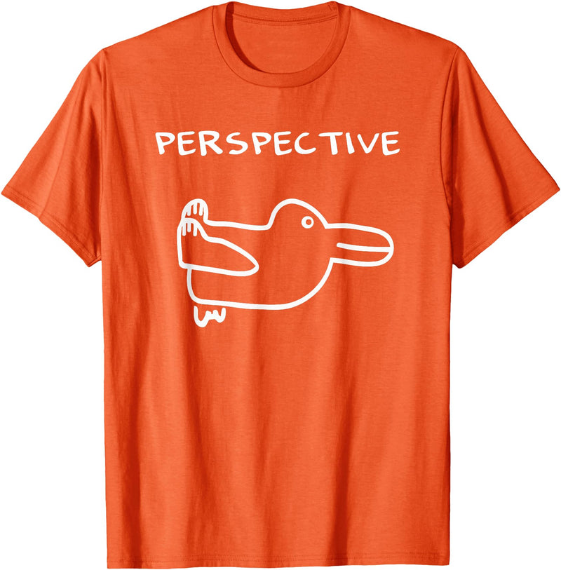 Wittgenstein Rabbit Duck - Philosopher T-Shirt in Orange