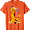 Funny giraffe drawing Gift Ideas Funny Giraffe Drawing Forest Ranger Cool Giraffe Mom T-Shirt - Orange