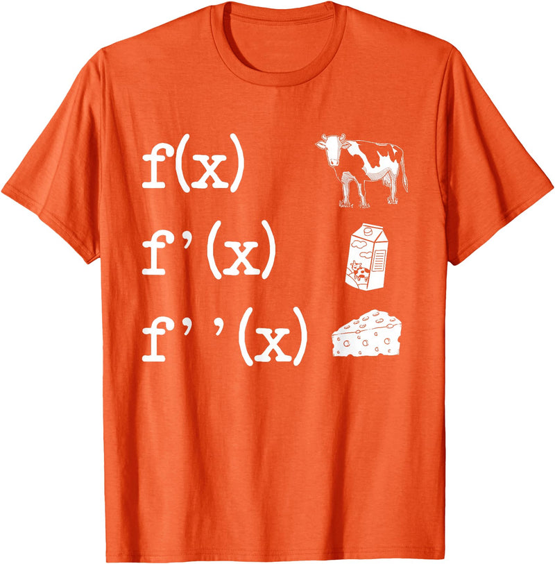 Cute Math Gifts Calculus Nerd Accessories & Stuff Funny Math Teacher Art For Men Women Cow Milk Cheese Formula T-Shirt -
