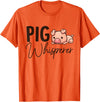 SHIRTSIDE PIG Pig Whisperer Shirt Gift For Pig Lover T-Shirt - Orange