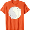 Cool Chibi Anime Ying Yang Zen Polar Bears Tee Cool Anime Polar Bears Chibi Kawai Manga Ying Yang Zen Tee T-Shirt - Orange