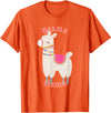 Cute Llama Shirts Drama Llama T-Shirt for Adults and Kids T-Shirt - Orange