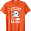 The Cute Animal Apparel Company Cute Polar Bear Lover Adults or Kids Boys Girls Polar Bears T-Shirt - Orange