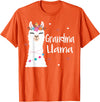 Me & Mommy Llama Co. Grandma Llama Cute Llamas Lover Best Grandmother Ever T-Shirt - Orange
