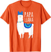 Mama Llama Lover Gifts by Memme Papa Llama T-Shirts for Men T-Shirt - Orange