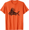 Fishing Tee Shirts & Fisherman Gifts Roosterfish Shirt - Cool Rooster Fish Tribal Design T-Shirt T-Shirt - Orange