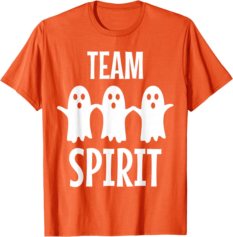 Ghost Halloween Gifts - Team Spirit Funny Ghost Pun - Team Spirit T-Shirt - Orange