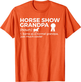 Horse Show Apparel Funny Horse Show Grandpa Definition T-Shirt - Orange