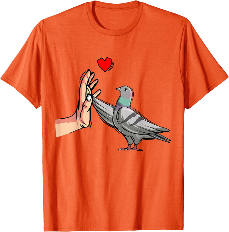Funny Pigeon Lover Apparel & Gift Designs Pigeon Lover Men Women Kids T-Shirt - Orange