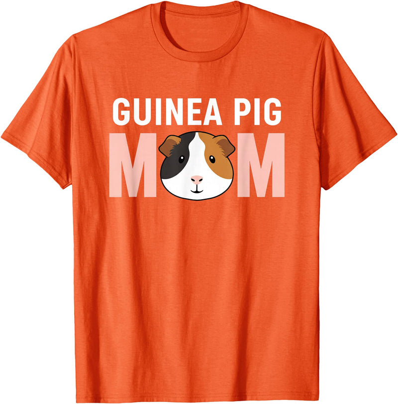 Cavy Mom Designs FarmAnimal Guinea Pig Mom Cavy Owner Mom Design T-Shirt - Orange