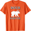 funny Beer Hunter shirt Funny Bear Deer BEER Hunting Tee Shirt T-Shirt - Orange