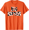funny saying Gifts for Family Members and more Big Brother Cow Print Cow Pattern T-Shirt - Orange