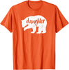 Family & Animals Gifts Daughter Bear - Funny Family T-Shirt Cool Animal Love Tee T-Shirt - Orange