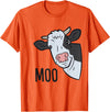Cow Farm Animal Tees For Cow Lovers Cow Moo Farm Animal Funny Cow T-Shirt - Orange