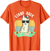 Retro Sunset Llama Spitter Joke Girls Boys Toddler Funny Llama Lover Stand Back I Spit Cute Llamas Spitting Pet T-Shirt - Orange