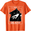 Funny Cat Lover Mom Dad Meme Tarot Card Halloween Vintage Black Cat Tarot Card Death Humor Halloween Men Women T-Shirt -