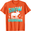 Pig Show Grandma On Mother's Day Pig Show Grandma Best Pig Show Grandmother T-Shirt - Orange