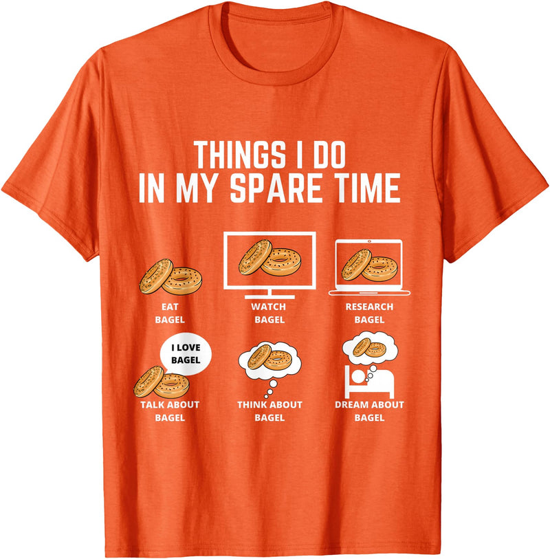 Bagel Thing I do in My Spare time Classic T-Shirt - Orange