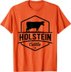Farm and Holstein Cow for Men and Cattle Clothing Holstein Cattle - Holstein Cow for Farmers T-Shirt - Orange