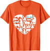 Polar beart lover heart gifts idea kids boys girls Polar Bear Lover Polar Bear Heart Valentine Gift Men Women T-Shirt - Orange