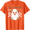Funny Halloween Tees for Women Men Sarcastic Moo I Mean Boo Cute Ghost Cow Funny Halloween Men Women Kids T-Shirt - Orange