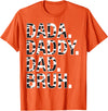 Highland Cow Dad Shirt Dad Cow Print Father's Day Dad Dada Daddy Bruh Papa Cow Daddy Love Cows Dad Cow Print T-Shirt - Orange