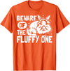 Beware of the Fluffy One - Lionhead Rabbit T-Shirt in Orange