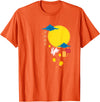 Mid Autumn Festival Chinese Rabbits Lanterns to Moon T-Shirt in Orange