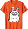 Nerdy Rabbit Owner Rabbit Hipster Rabbit T-Shirt in Orange