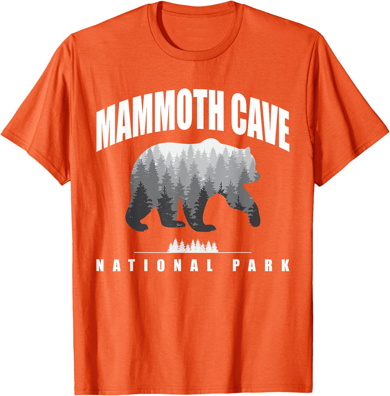Mammoth Cave National Park USA Parks Mammoth Cave National Park Bear Souvenir US Parks T-Shirt - Orange