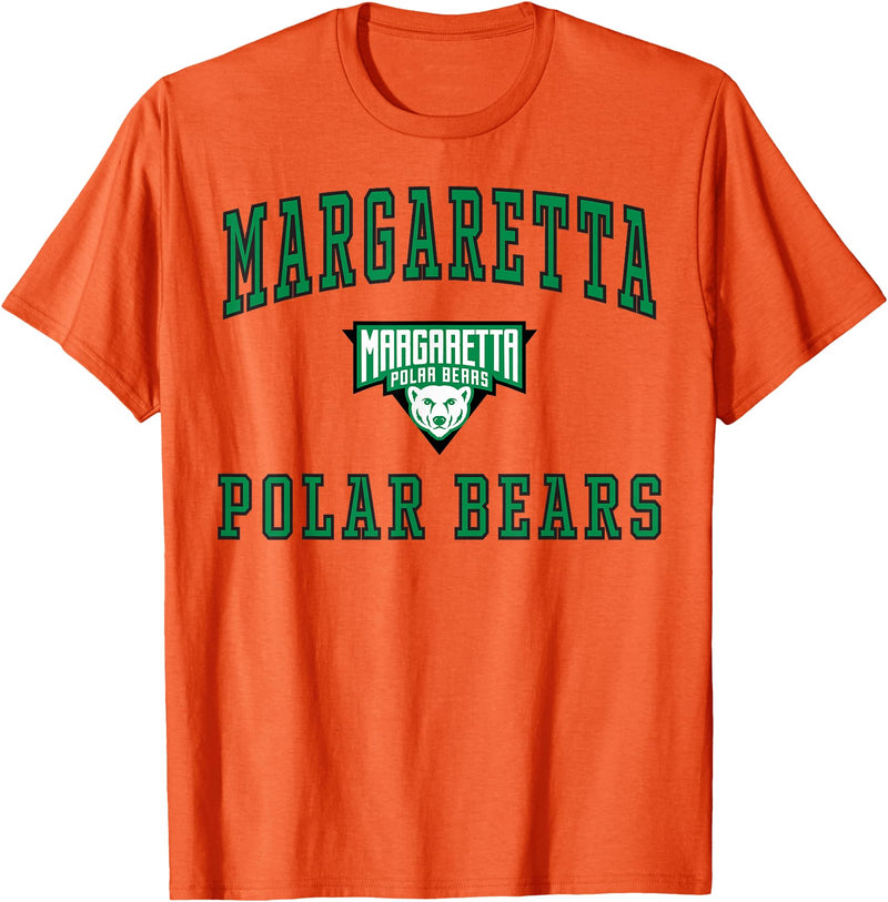 Official High School Fan Gear Margaretta High School Polar Bears T-Shirt C1 T-Shirt - Orange