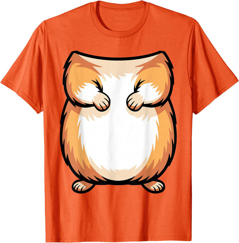 Hamster Shirt Adult Kids Men Women Brown Hamster Costume T-Shirt - Orange