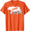 Nana Shirts By No1 Tees Nana Bear Shirt - Nana Bear Water Color Flower Grandma T-Shirt - Orange